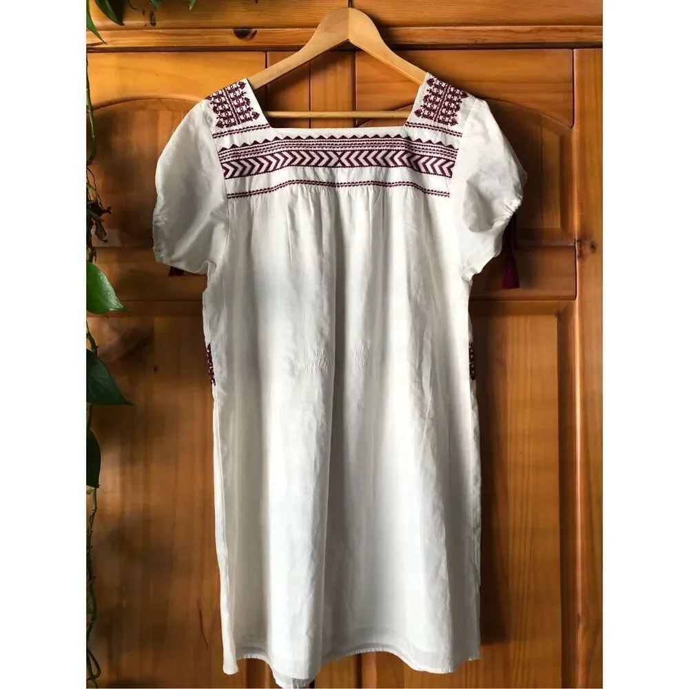 LOFT Sangria Peasant dress Cotton LOFT Dress Size S